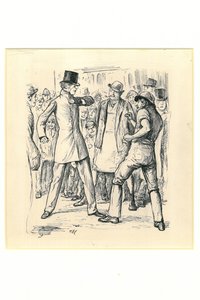 Querelle dans la rue - George du Maurier